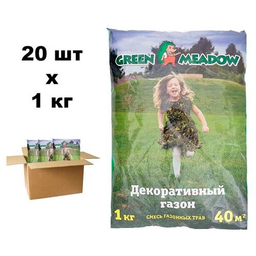 Семена газона GREEN MEADOW Декоративный стандартный газон 20 шт. по 1 кг 9189р