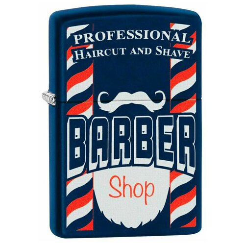  Zippo 29919  Barber Shop Navy Matte 3900