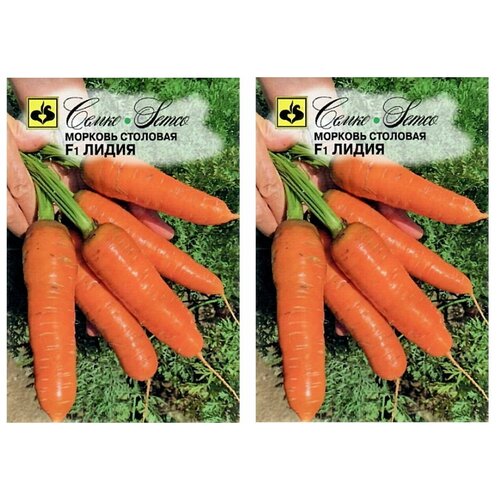 Семена Морковь Лидия F1 среднеспелые 1,5 гр. х 2 уп. 309р