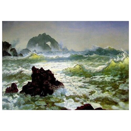 ����������� �� ������ ����� � ���� (Rocks by the Sea) �������� ������� 71��. x 50��. 2580�