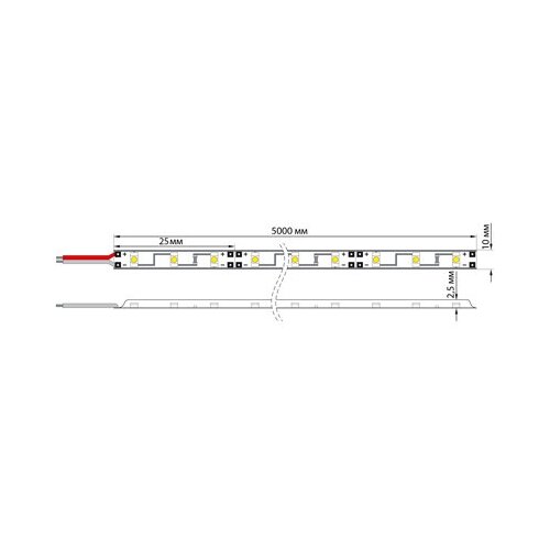 LED  12 , 8 , Ip23, SMD 2835, 120 LED/m, 12 V,    (6000 K) 141-395 . 1046