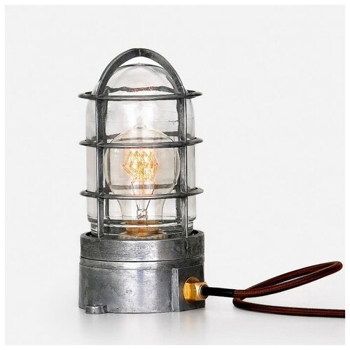   Steampunk Cage Glass Edison Table lamp 18400