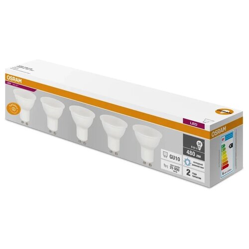    5   LED Value LVPAR1650 6SW/865 230 GU10 RU OSRAM,  348  LEDVANCE