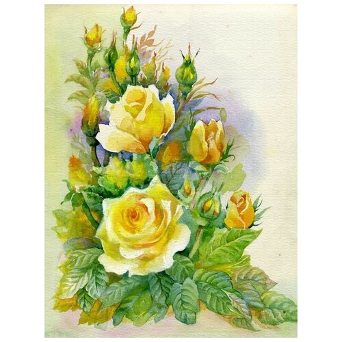       (Yellow roses) 50. x 66.,  2420   