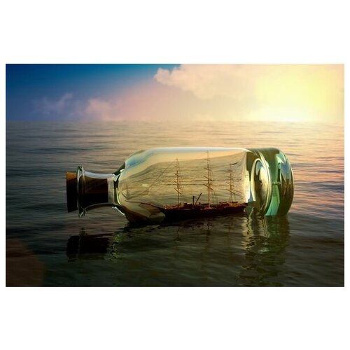 ������ �� ������ ������� � ������� (Ship in a bottle) 61��. x 40��. 2000�