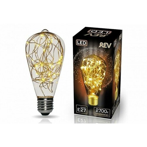   REV VINTAGE Copper Wire ST64 E27, 2700K, DECO Premium,   659