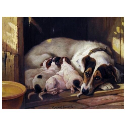 ������ �� ������ ������ � ����� (Dog and Puppy) �1 39��. x 30��. 1210�