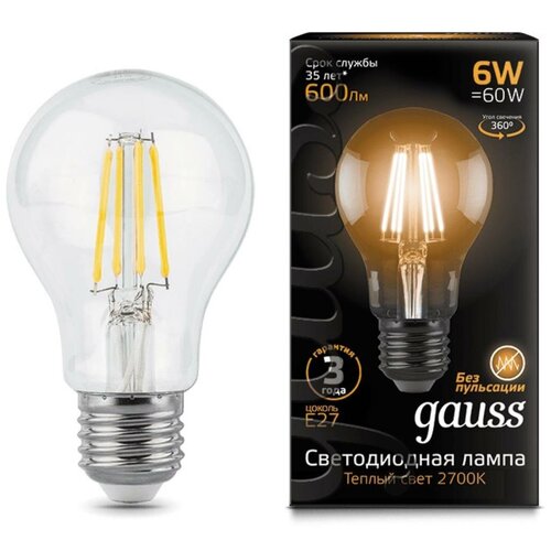 ����� �����. Gauss 6�� ���.E27 ��� 220B 2700K ��.����.���.���. A60 ����.10�� 102802106 2380�