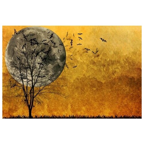         (Tree on a background of the moon) 2 45. x 30.,  1340   