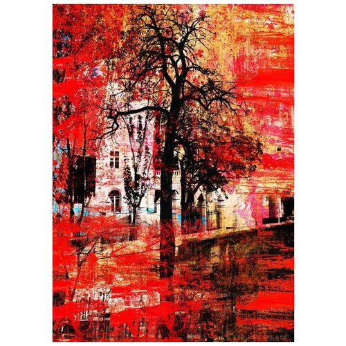 ������ �� ������ ���������� � ������� (Composition with tree) 40��. x 56��. 1870�