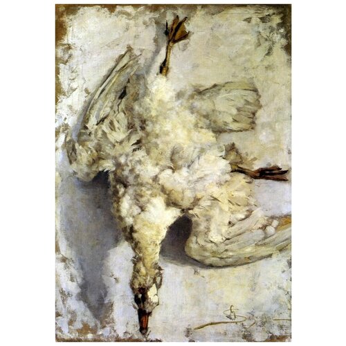 ����������� �� ������ ��������� � ����� ����� (Still Life with White Goose) ��������� �������� 30��. x 43��. 1290�