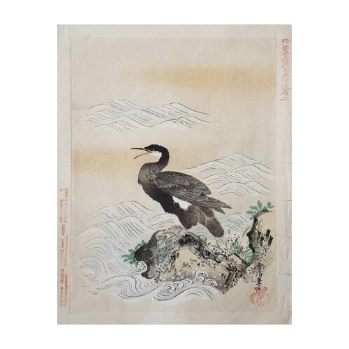 Антикварная японская ксилография 17000р