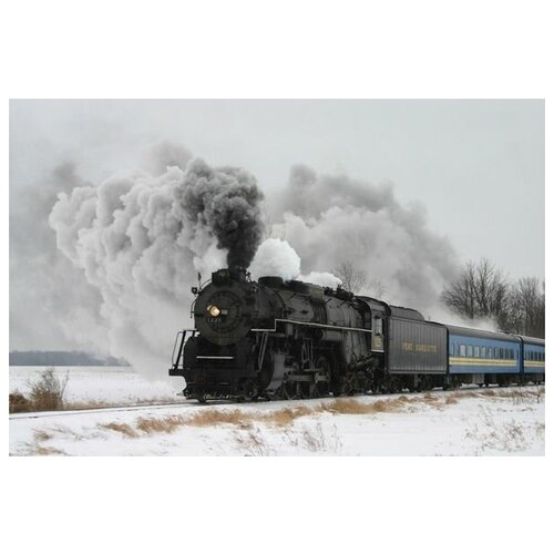         (Winter landscape with a train) 60. x 40.,  1950   