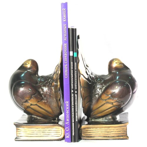 Пара голубей из бронзы - держатели для книг 12750р