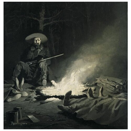 ����������� �� ������ �� ������ � ������ ����� (1887) (On Guard at Night) �������� ��������� 40��. x 41��. 1500�