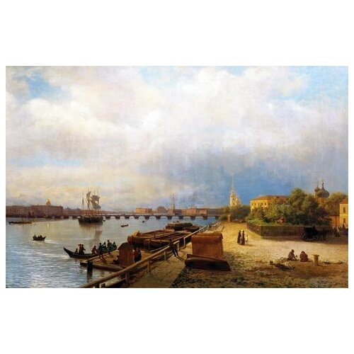          (View of the Neva and the Peter and Paul Fortress)   46. x 30. 1350