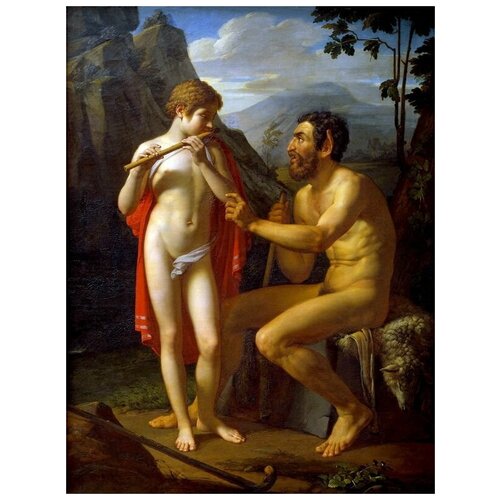             (Fawn teaches young Olympia Marsyas playing the flute)   50. x 66.,  2420   