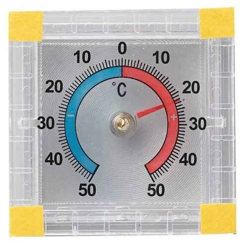Термометр оконный биметаллический квадратный ТББ на блистереспб 442р