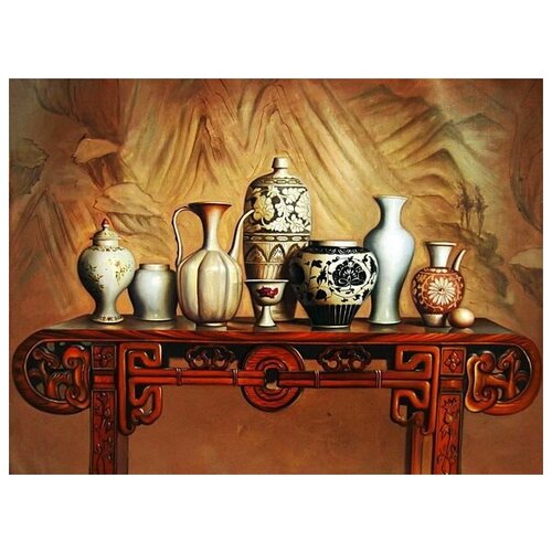 ������ �� ������ ��������� � ������ (Still life with vases) 40��. x 30��. 1220�