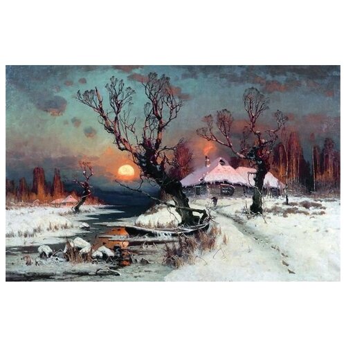 ����������� �� ������ ����� ������ ����� (Sunset in the winter) �1 ������ ���� 77��. x 50��. 2740�