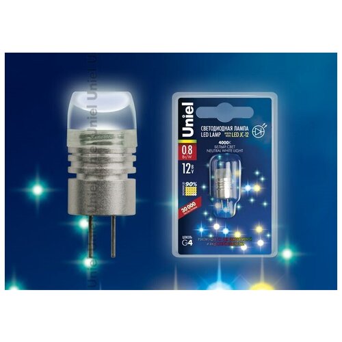  LED G4 0,8 12 JC-12/0,8W/DW/45lm Uniel 205