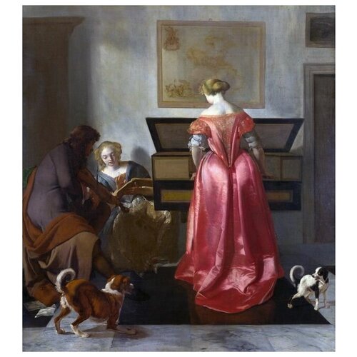            (Two Women and a Man making Music)   60. x 66.,  2760   