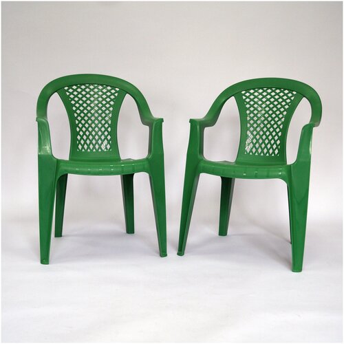 Садовые пластиковые кресла стулья для дачи Фабио, Бежевый, 2 шт 3300р