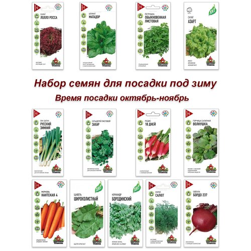 Набор семян для огорода, семена зелени, морковь, свекла и др 499р