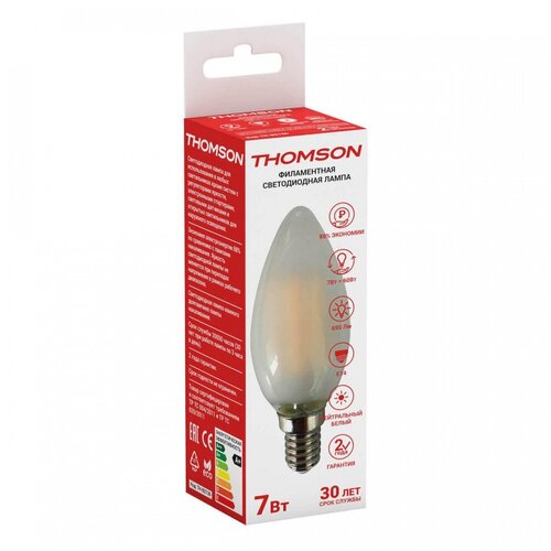    Hiper THOMSON LED FILAMENT CANDLE 7W 695Lm E14 4500K FROSTED,  194  Thomson