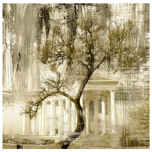         (The composition of the tree and columns) 30. x 30. 1000