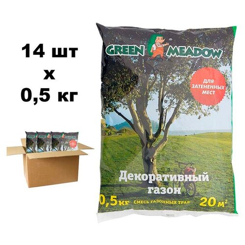 Семена газона GREEN MEADOW Декоративный газон для затененных мест 14 шт по 500 г 3861р