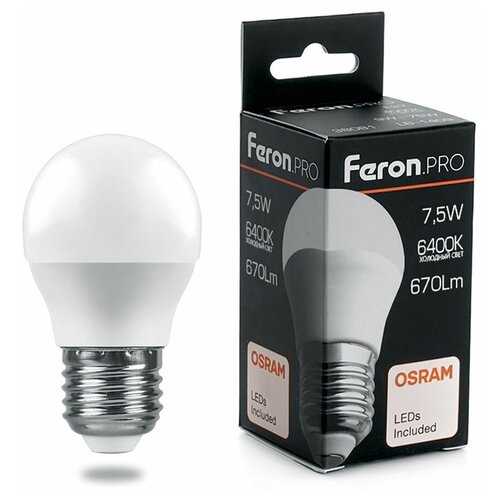 ����� ������������ Feron.PRO LB-1407 ����� E27 7.5W 6400K 190�