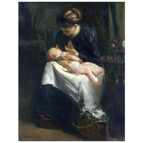         (A Young Woman nursing a Baby)   50. x 65.,  2410   