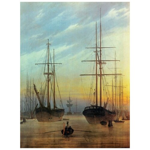        ( ,  ) (View of a harbor (harbor Greifswald, a seaport))    50. x 67.,  2470   