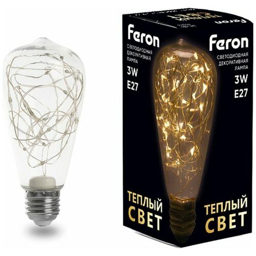  Feron  , (3W) 230V E27 2700K ST64, LB-380 1 .,  700  Feron