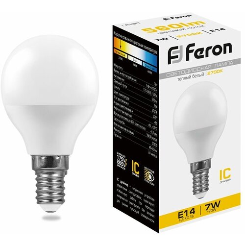   Feron LB-95 25478, E14, G45, 7 , 2700  90