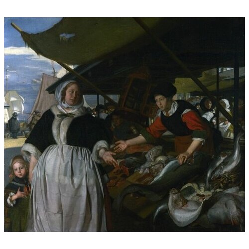 ����������� �� ������ ������� � ���� �� ������ ����� (Adriana van Heusden and Daughter at the Fishmarket) ����� ������� 67��. x 60��. 2810�