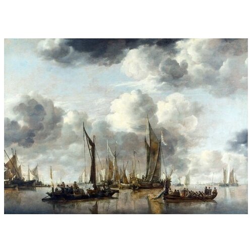����������� �� ������ ����������� ���� (A Shipping Scene with a Dutch Yacht firing a Salute) ������� �� 42��. x 30��. 1270�
