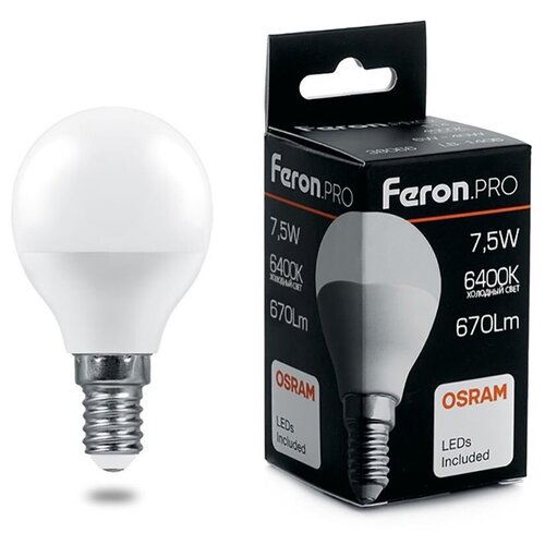    Feron.PRO LB-1407  E14 7.5W 6400K,  190  Feron