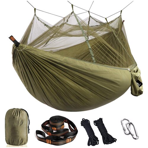     Skully Hammok with mosquito 300x200 (armygreen) 5010