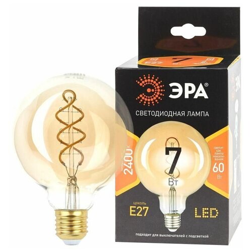  F-LED G95-7W-824-E27 spiral gold (  . . 7 . E27) (20/560) 0047663  670