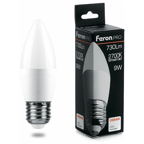   , (9W) 230V E27 2700K C37, LB-1309,  269  Feron