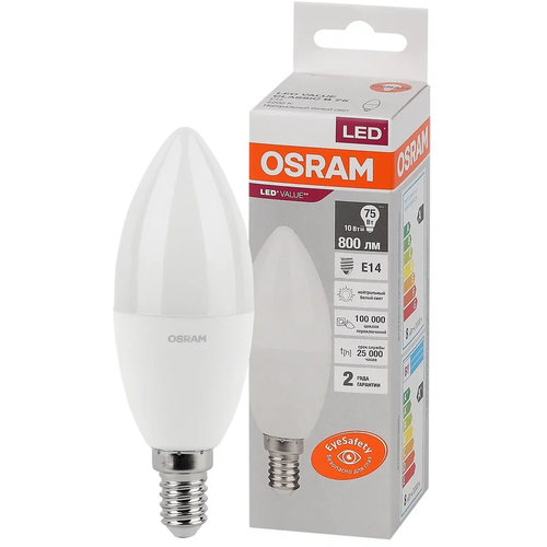   OSRAM LED Value B, 800, 10, 4000 (  ),  E14, , 1 ,  257  Osram