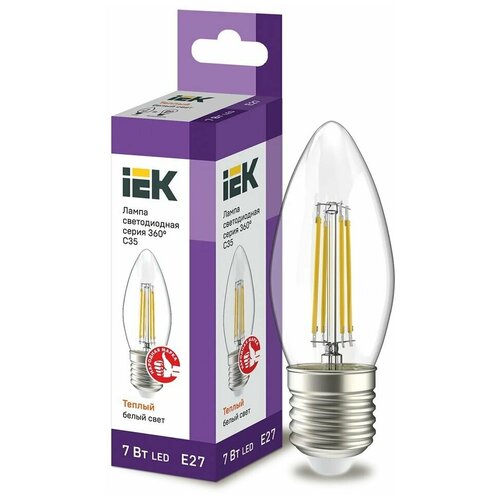   LED IEK ,  360, E27, C35, 7 , 3000 K,   1518