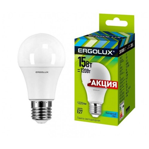   Ergolux LED-A60P-15W-E27-4K,1 118
