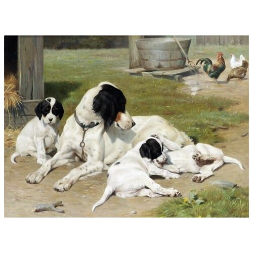 ������ �� ������ ������ � ����� (Dog and Puppy) �2 54��. x 40��. 1810�