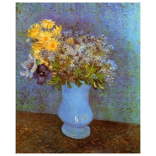       ,   (Vase with Lilacs, Daisies and Anemones)    30. x 36.,  1130   
