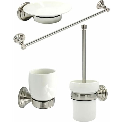   BATH PLUS BRONX NICKEL SET5 5117