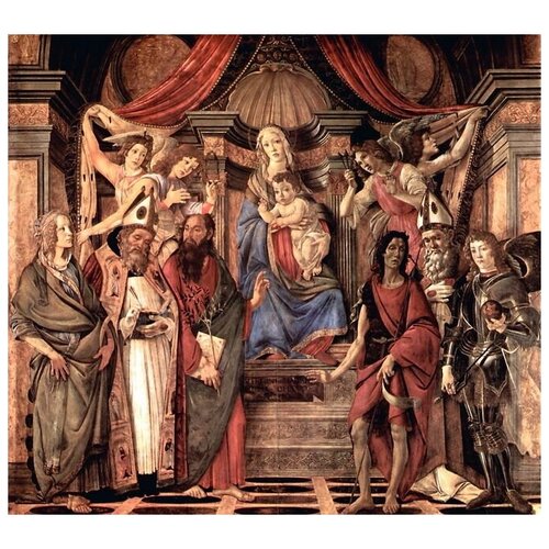     ,      (Altar table, main board Throne end of Madonna)   44. x 40. 1580