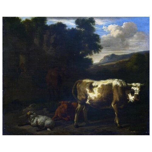     ,,     (Two Calves, a Sheep and a Dun Horse by a Ruin)     62. x 50.,  2320   